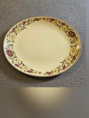 Vtg Taylor Smith & Taylor Design 70 Indiana Summer Oval Serving Platter Plate